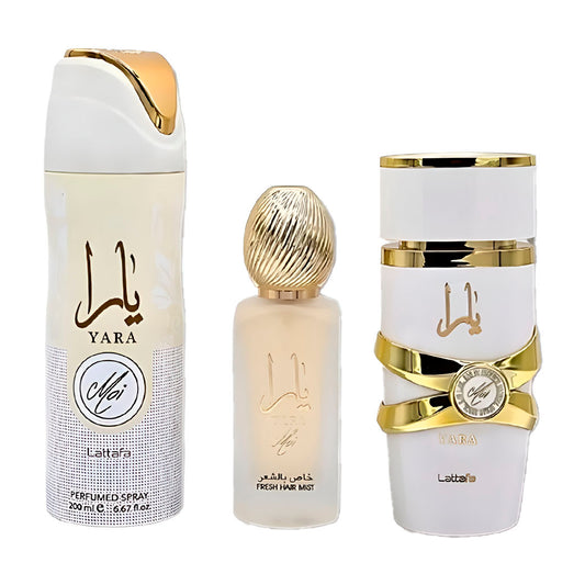 Lattafa Yara Moi EDP Spray 100ml & Deo Spray 200ml & Fresh Hair Mist – 3 Piezas