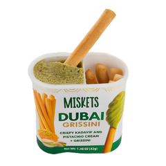 Miskets Pistacho Dubai y Grissini Dip n Go 42 g 48 piezas / Caja (12x4)