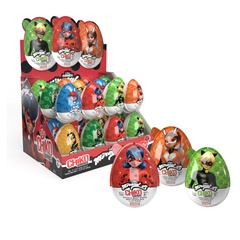 Huevo sorpresa Miraculous Chiko de 20 g, expositor de suelo, 128 unidades/caja