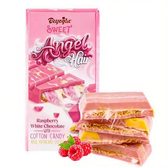 Beyoglu Angel Hair Raspberry White Chocolate 170g – 36 Piezas