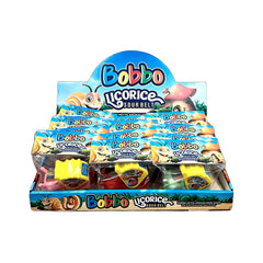 Bobbo Snail Licorice Sour Belt 100g – 72 Piezas