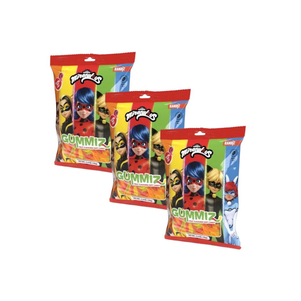 Gusanos de goma milagrosos 70 g 96 piezas/caja (12 x 8)