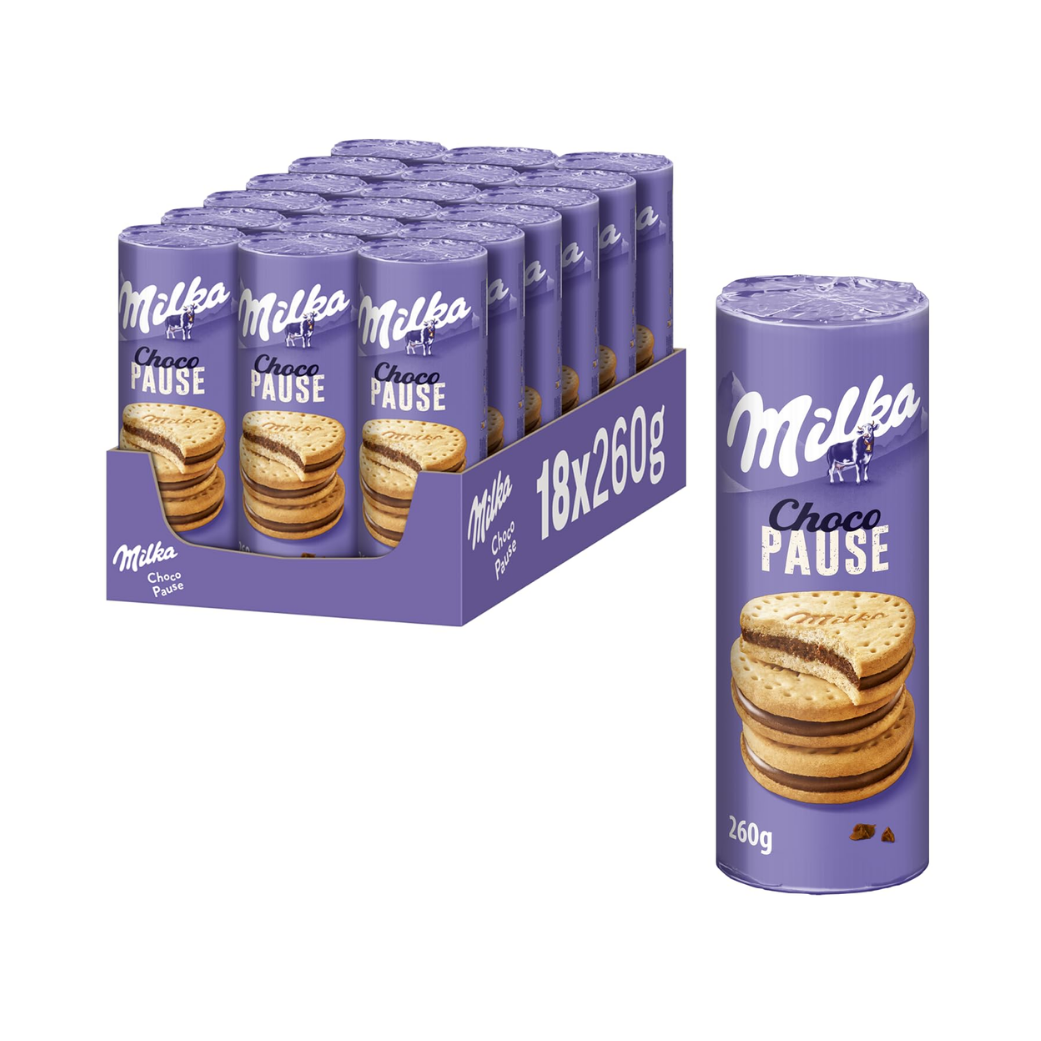 Galletas Milka Choco Pause 260g 18 uds/Caja