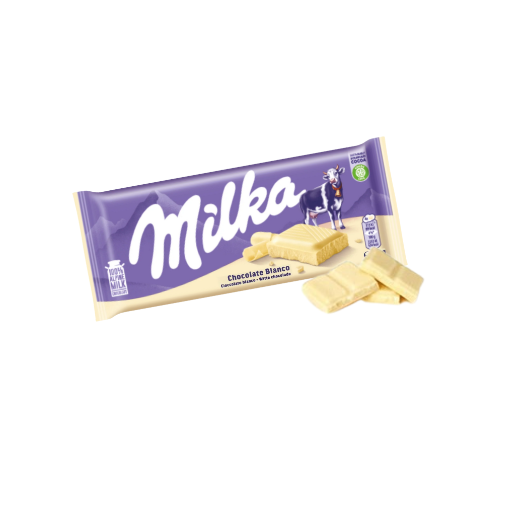 Chocolate Blanco Milka 90g 24 uds/Caja