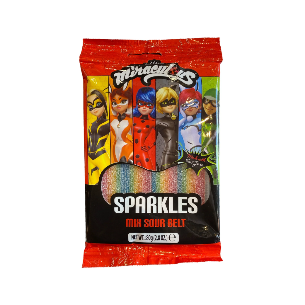 Cinturones ácidos mixtos Miraculous Sparkles 96 piezas/caja (12x8)