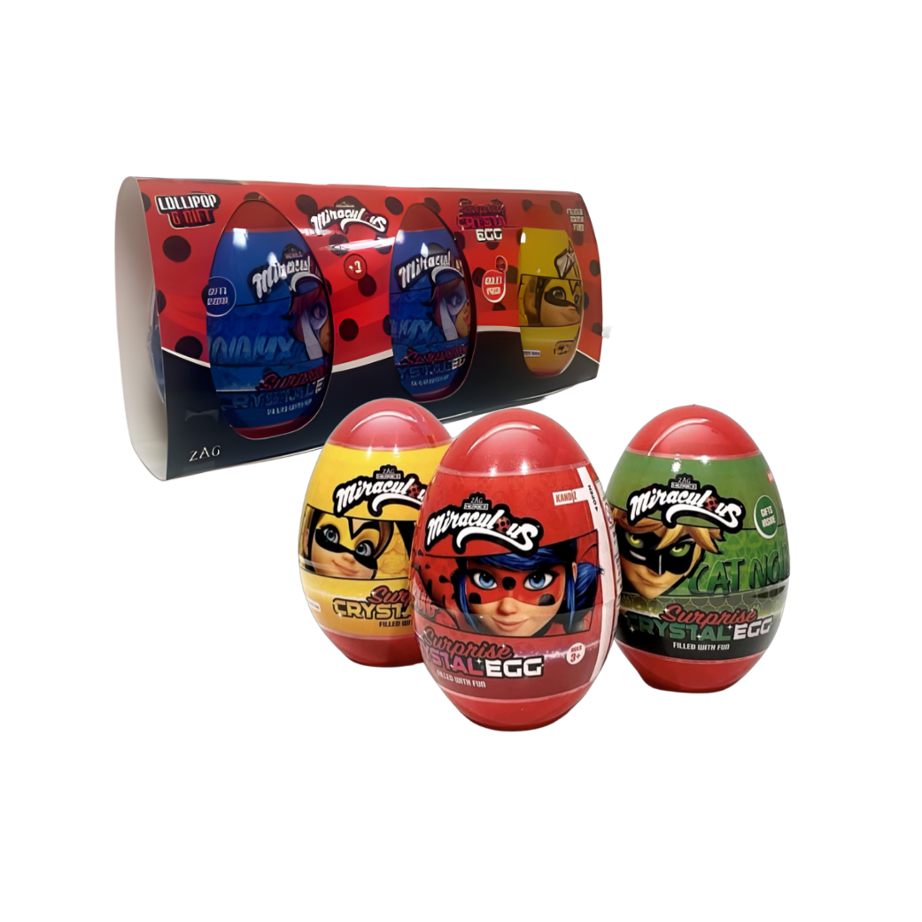 Huevos de cristal sorpresa milagrosa (paquete de 3) 16 g 32 piezas/caja