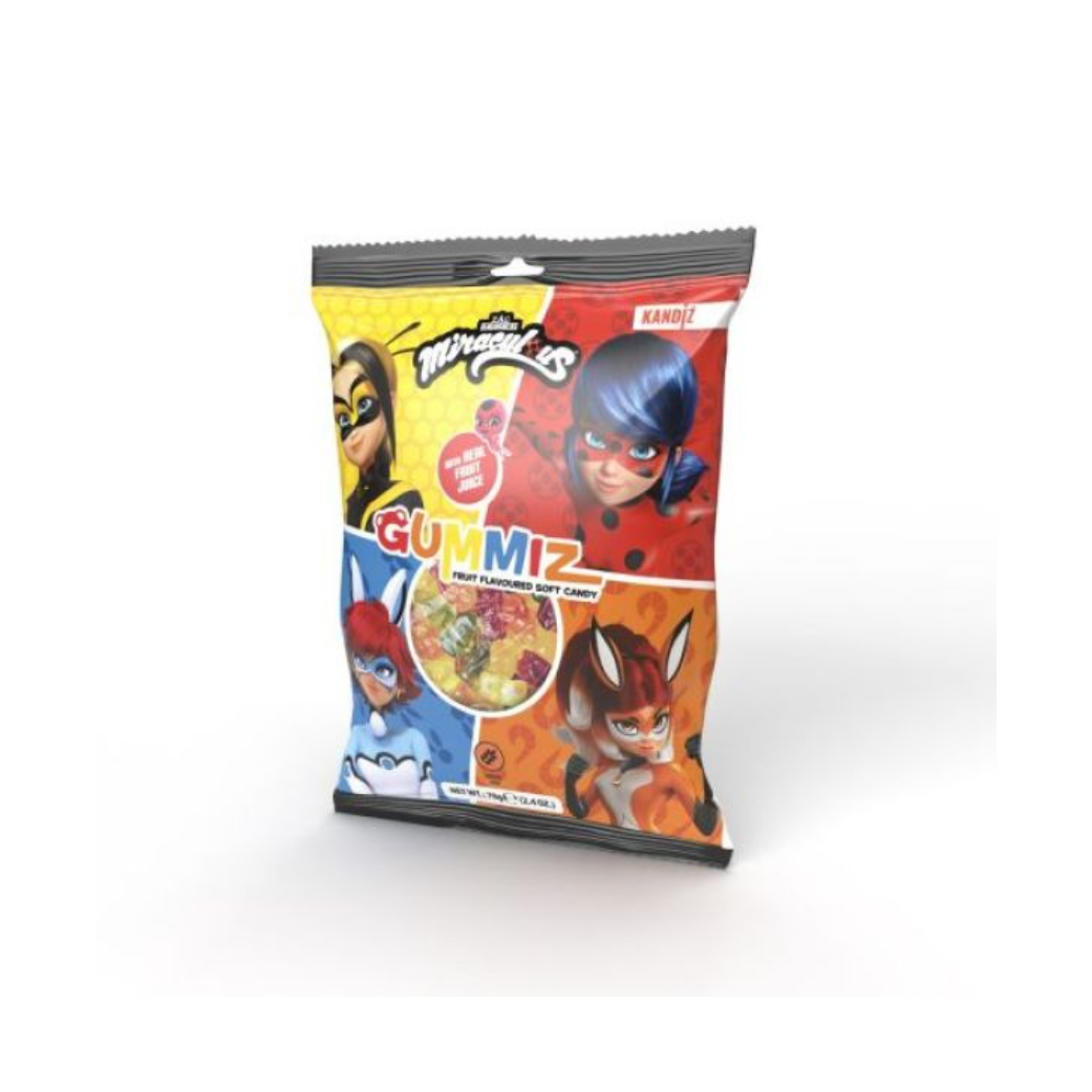Gomitas Miraculous 70 g 96 piezas/Caja (12x8)